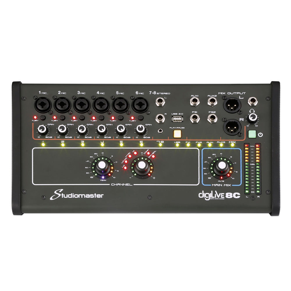 Studiomaster Digilive 08C - Compact 8-Channel Digital Mixer