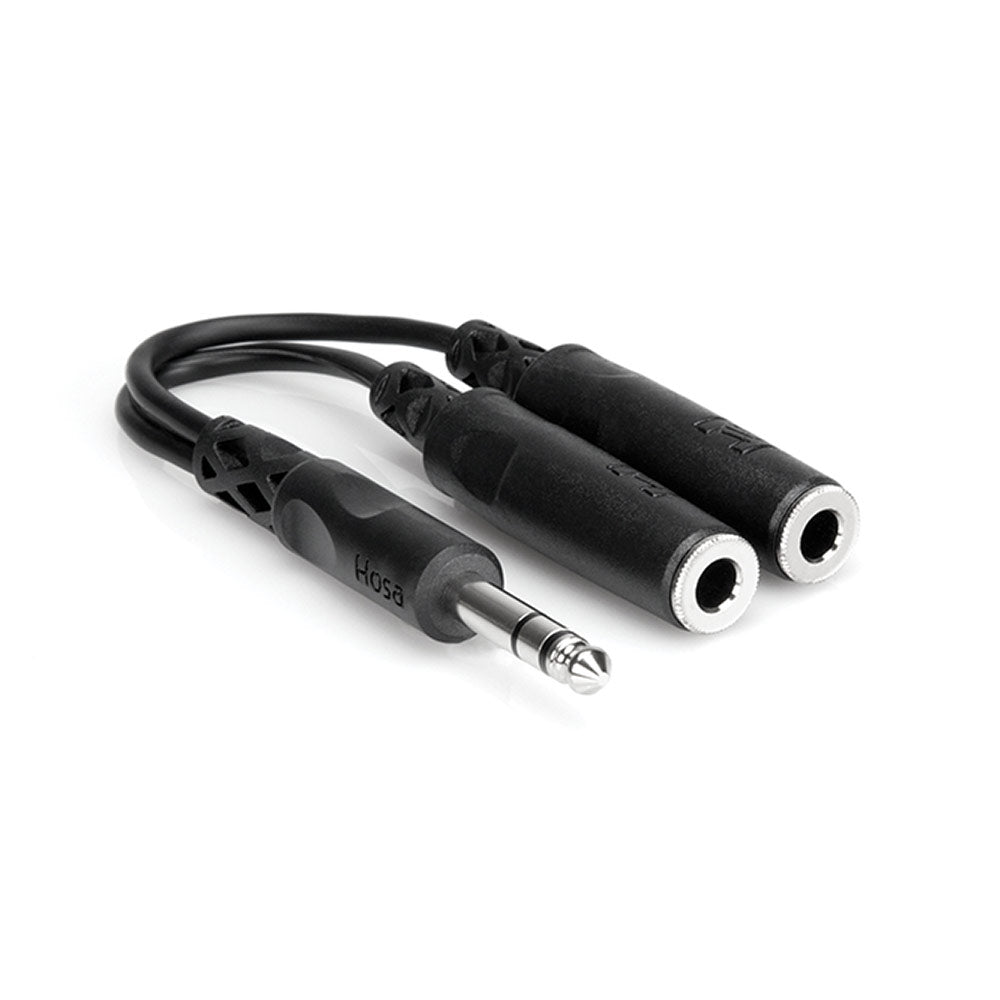 Hosa YPP-118 Y Cable, 1/4 inch TRS to Dual 1/4 inch TRSF