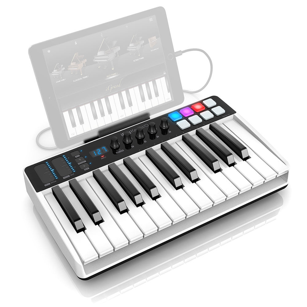 IK Multimedia iRig Keys I/O 25 - 25-Key Keyboard Workstation with Audio Interface