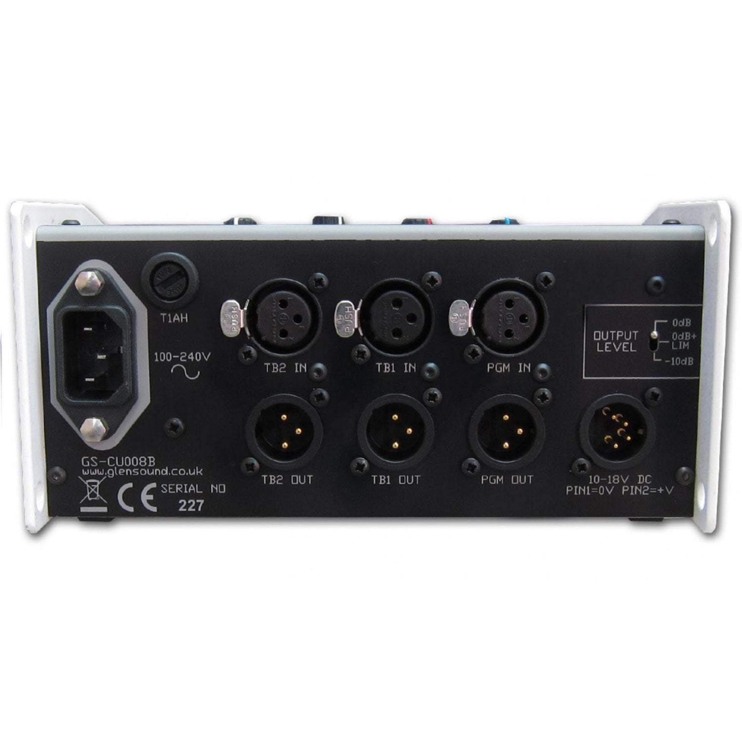 Glensound GS-CU008B - Single Commentators Box With Two Talkback Circuits