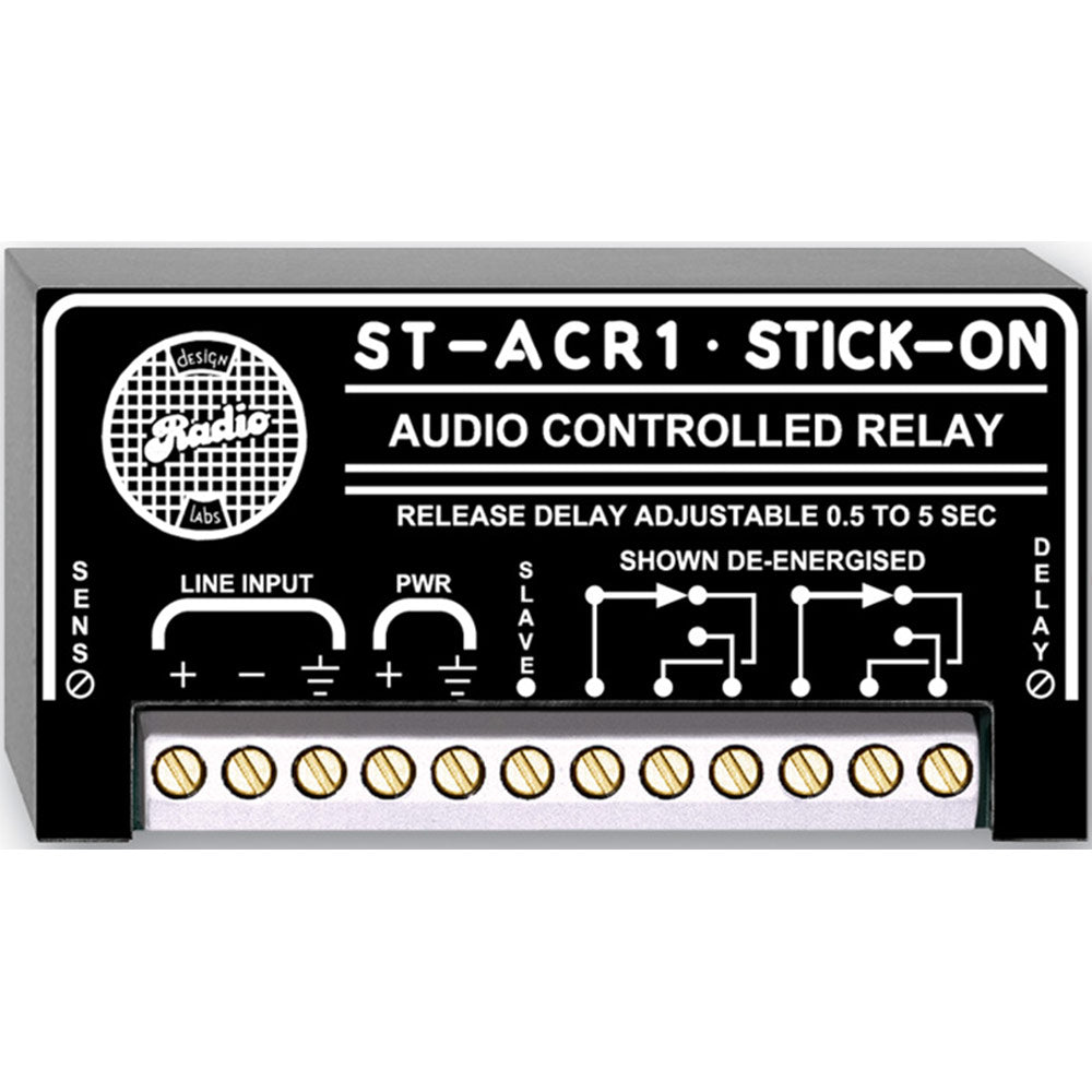 RDL ST-ACR1 Line Level Audio Controlled Relay - Delay 0.5 to 5.0 Seconds