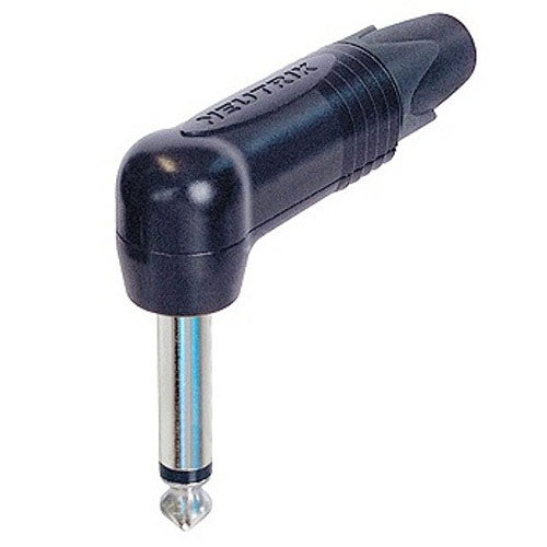 Neutrik NP2RX-BAG - 2-Pole Right Angle 1/4" Phone Plug (Black / Silver)