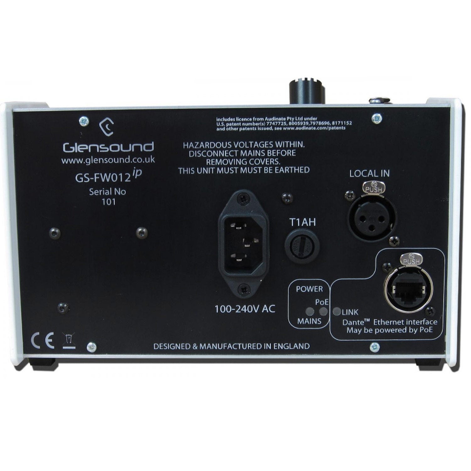 Glensound GS-FW012 ip - 4 Circuit 4 Wire With Dante