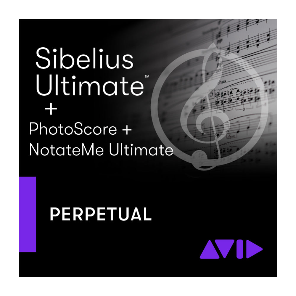Avid Sibelius Ultimate - Notation Software (Perpetual License with PhotoScore and NotateMe Ultimate)