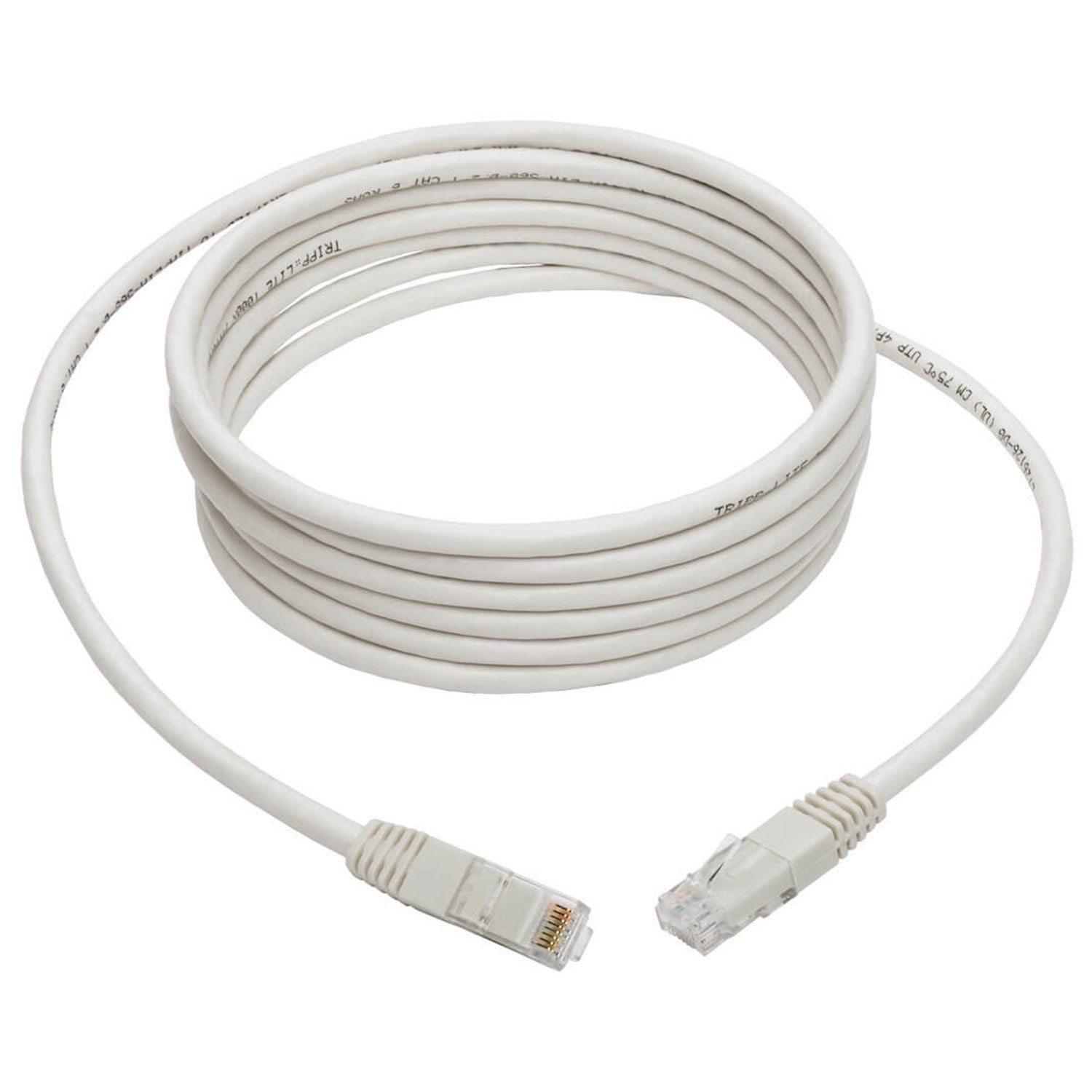 Tripp Lite N200-010-WH - Premium Cat5/5e/6 Gigabit Molded Patch Cable, RJ45 M/M 550MHZ White 10 Ft.