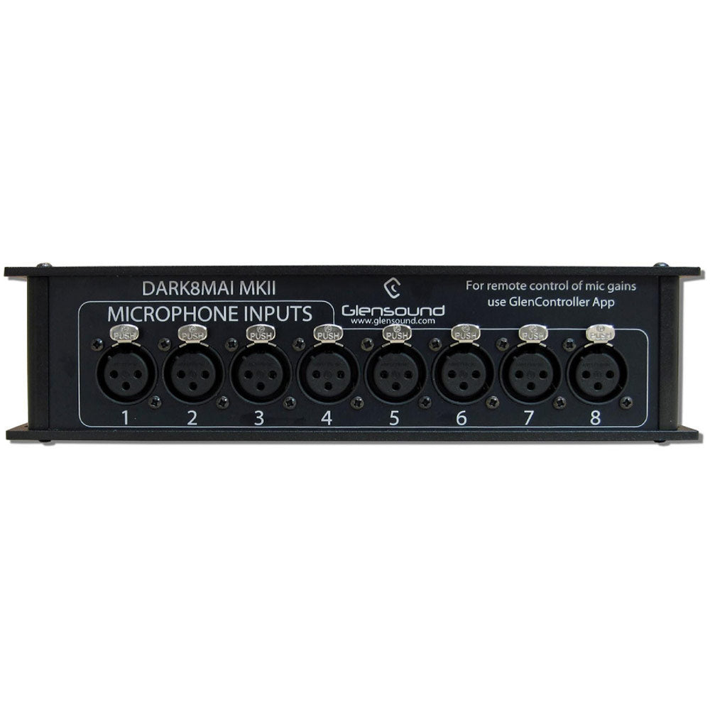 Glensound DARK8MAI MKII - 8 Input Mic Amp for Dante/ AES67