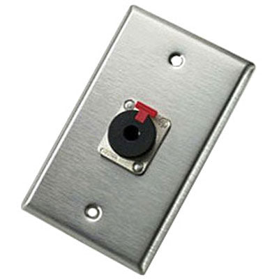 Neutrik 103P Single Wallplate with Female 1/4" TRS Locking Connector