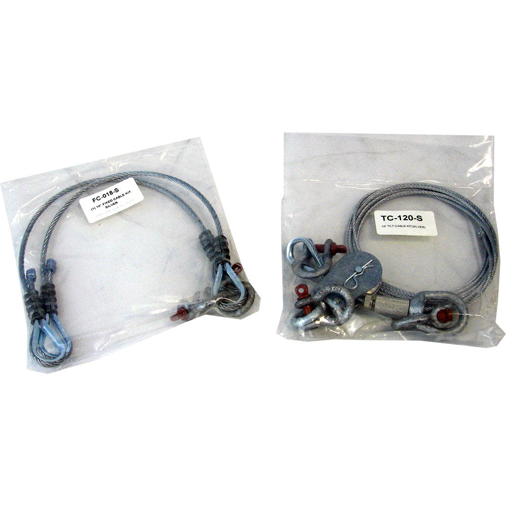 Adaptive Technologies TCK-018-S - Adjustable Tilt Rigging Cable Kit (18-Inch / Silver)