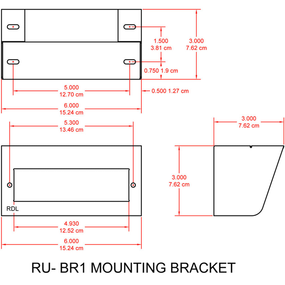 RDL RU-BR1 Mounting Bracket for RACK-UP Series