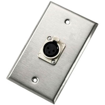 Neutrik 103F Wallplate Single Female XLR Receptacle