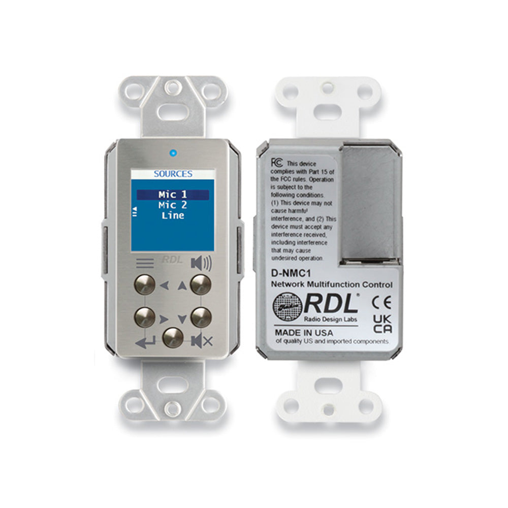 RDL DS-NMC1 - Network Remote Control with Screen (Stainless)
