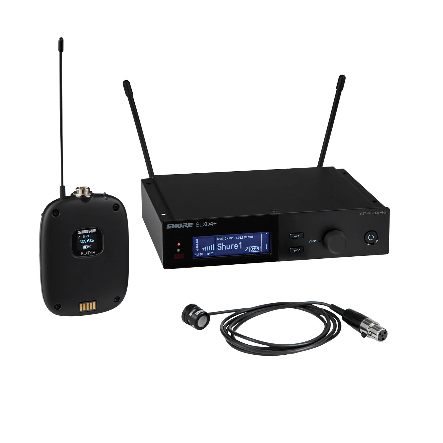 Shure SLXD14+/85M - Lavalier Wireless System (G57 Band/470-616 MHz)