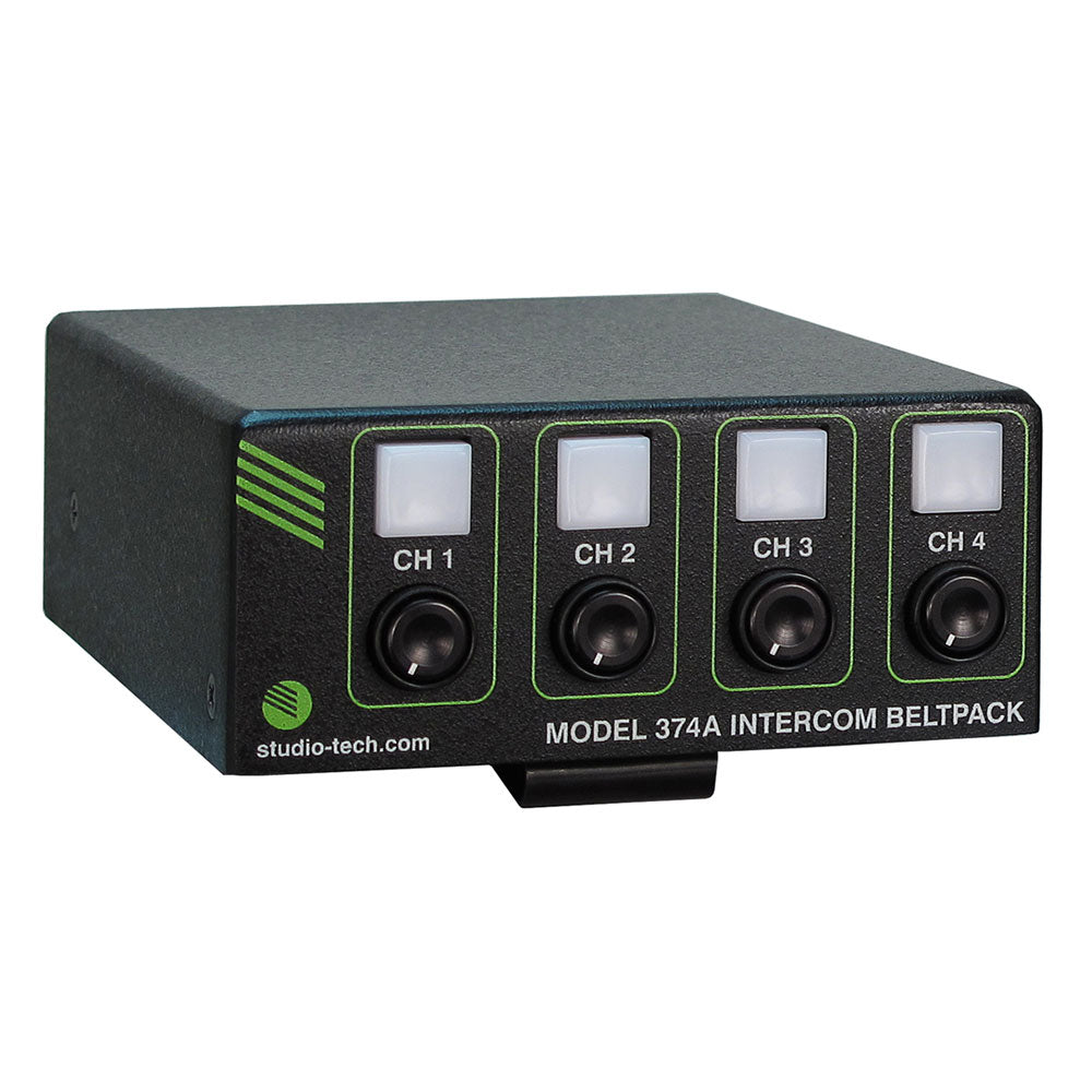 Studio Technologies Model 374A Dante Intercom Beltpack (4-Channel / 5-Pin XLR)