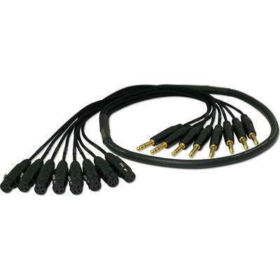 Mogami Gold 8 TRS 1/4" to Female XLR 8-Channel Snake with Gold Contacts + 2932 Cable - 5 feet