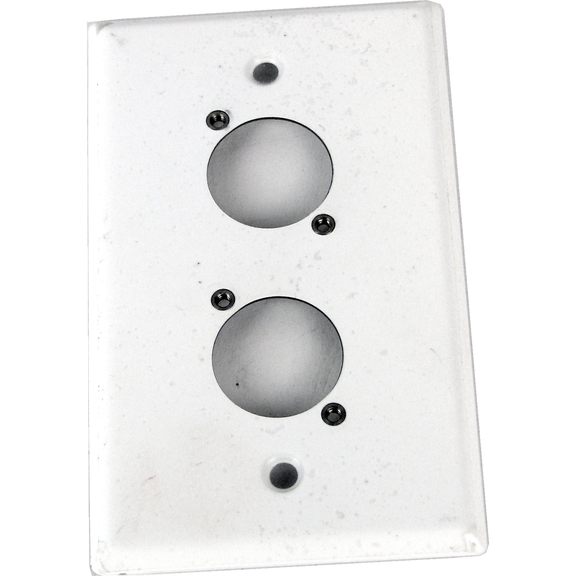 Whirlwind WP1WH2NDH Single-Gang Wall Plate (White/2 XLR Punch)