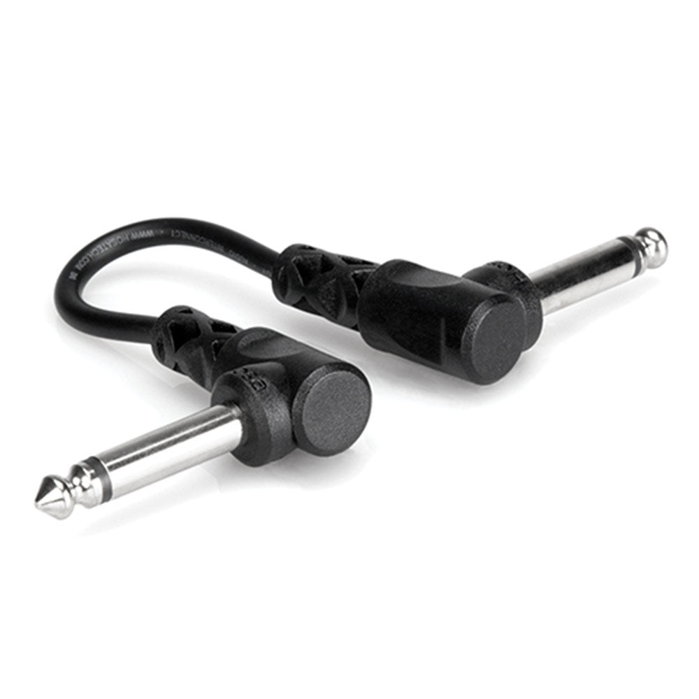 Hosa CFS-606 Molded Right-angle to Same Guitar Patch Cable, 6 inches, 6 pieces