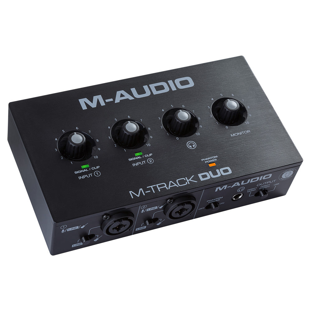 M-Audio M-Track Duo - 48KHz 2-Channel USB Audio Interface with Crystal Preamps
