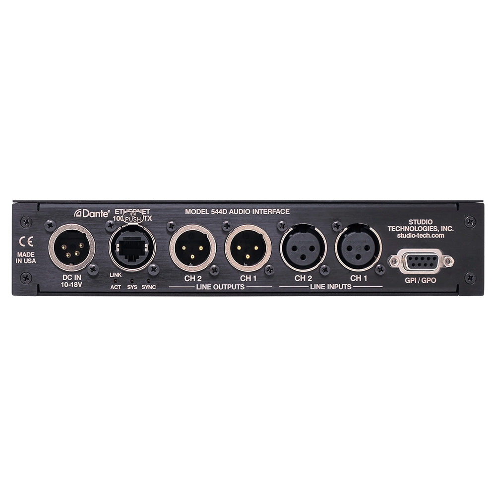 Studio Technologies Model 544D - 2x2 Analog to Dante / AES67 Audio Interface
