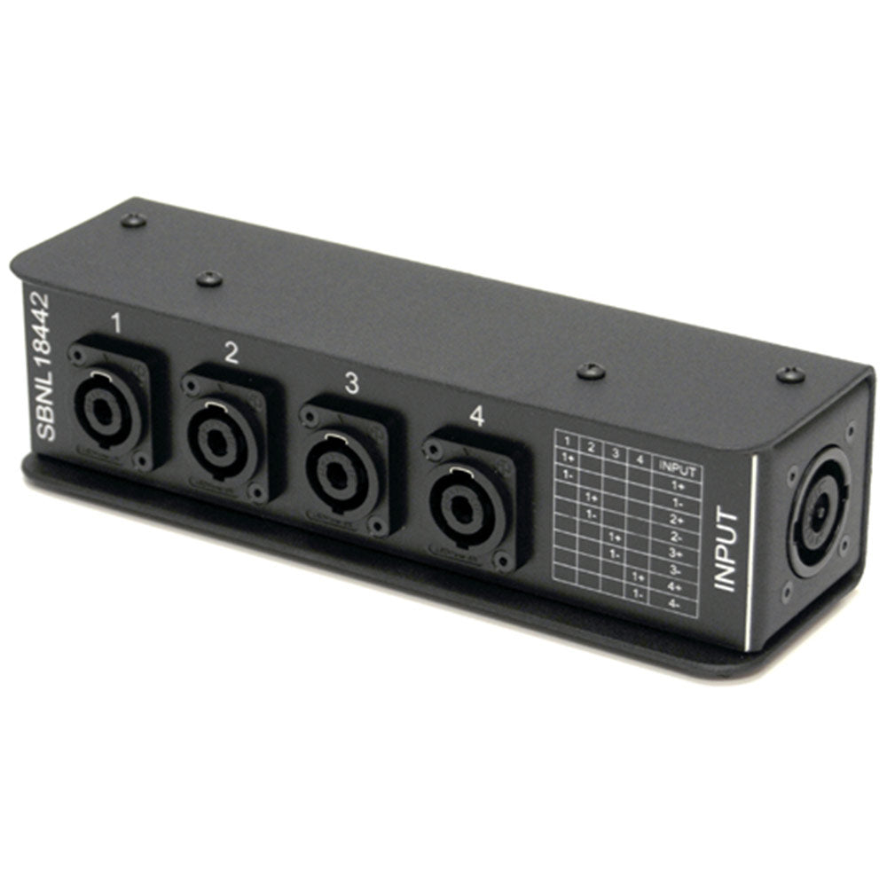 Whirlwind SBNL18442 NL Speakon Splitter/Breakout Box (1 NL8 to 4 NL4)