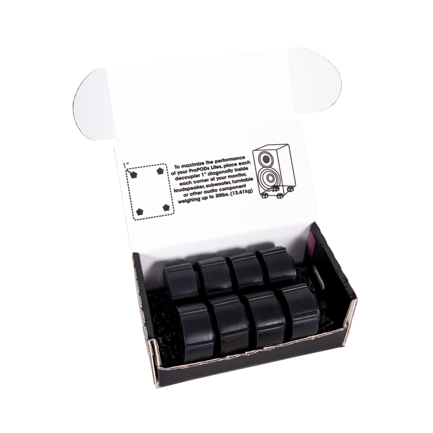 Auralex ProPOD Lite - Studio Monitor Acoustic Decouplers (8 Pack)