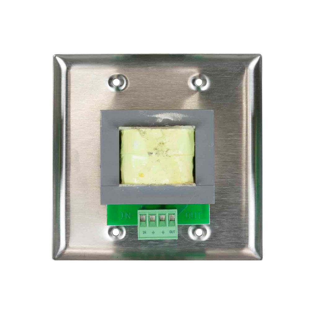 Lowell 200LVC - 200-Watt Attenuator on Two-Gang Wall Plate (Stainless)