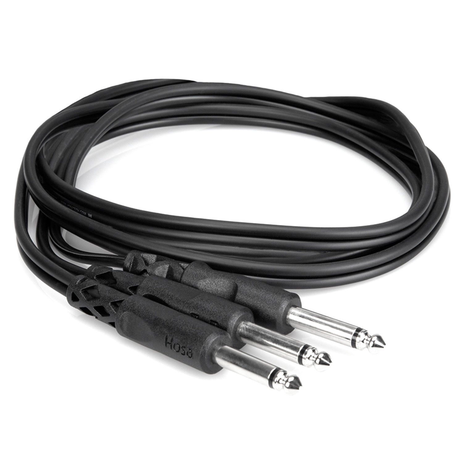 Hosa CYP-105 Y Cable, 1/4 inch TS to Dual 1/4 in TS, 5 feet
