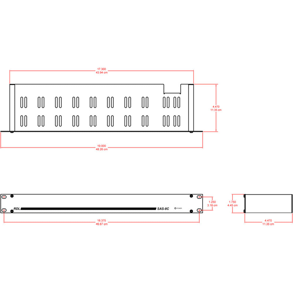 RDL SAS-8C 8 Station Audio Controller