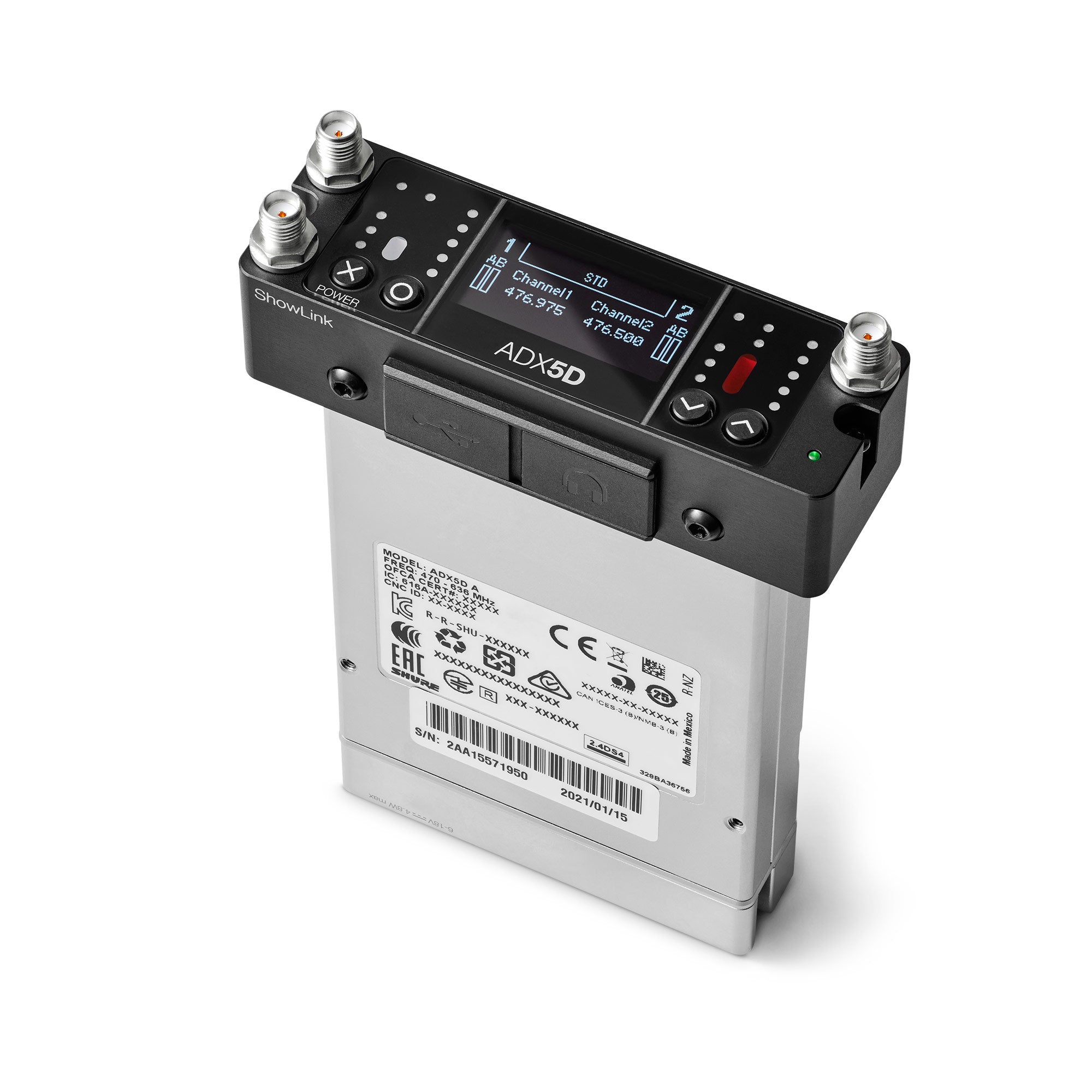 Shure ADX5D - Axient Digital Camera Mount Wireless Receiver (A Band / 470-636 MHz)