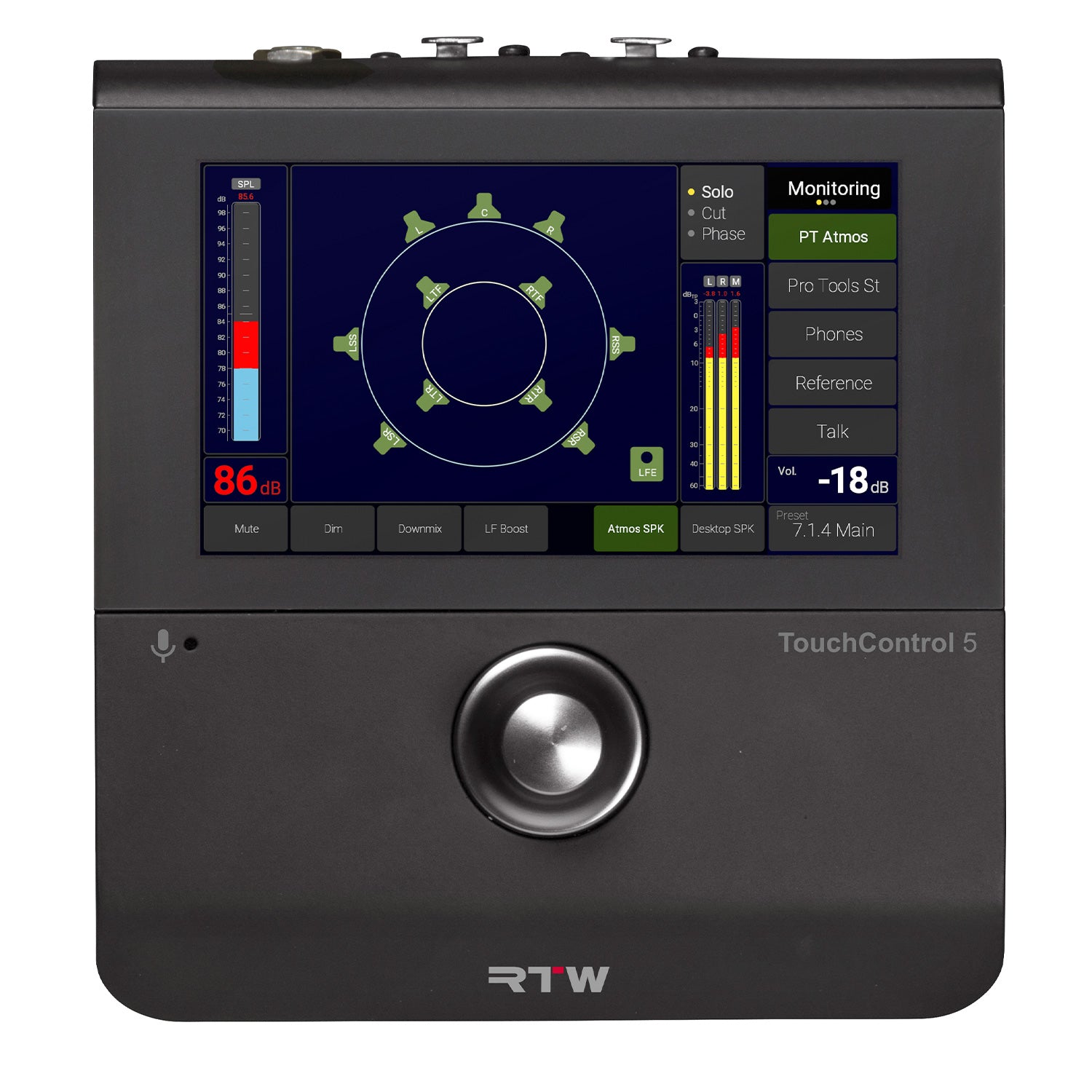 RTW TouchControl 5 - Audio Over IP Monitor Controller and Meter