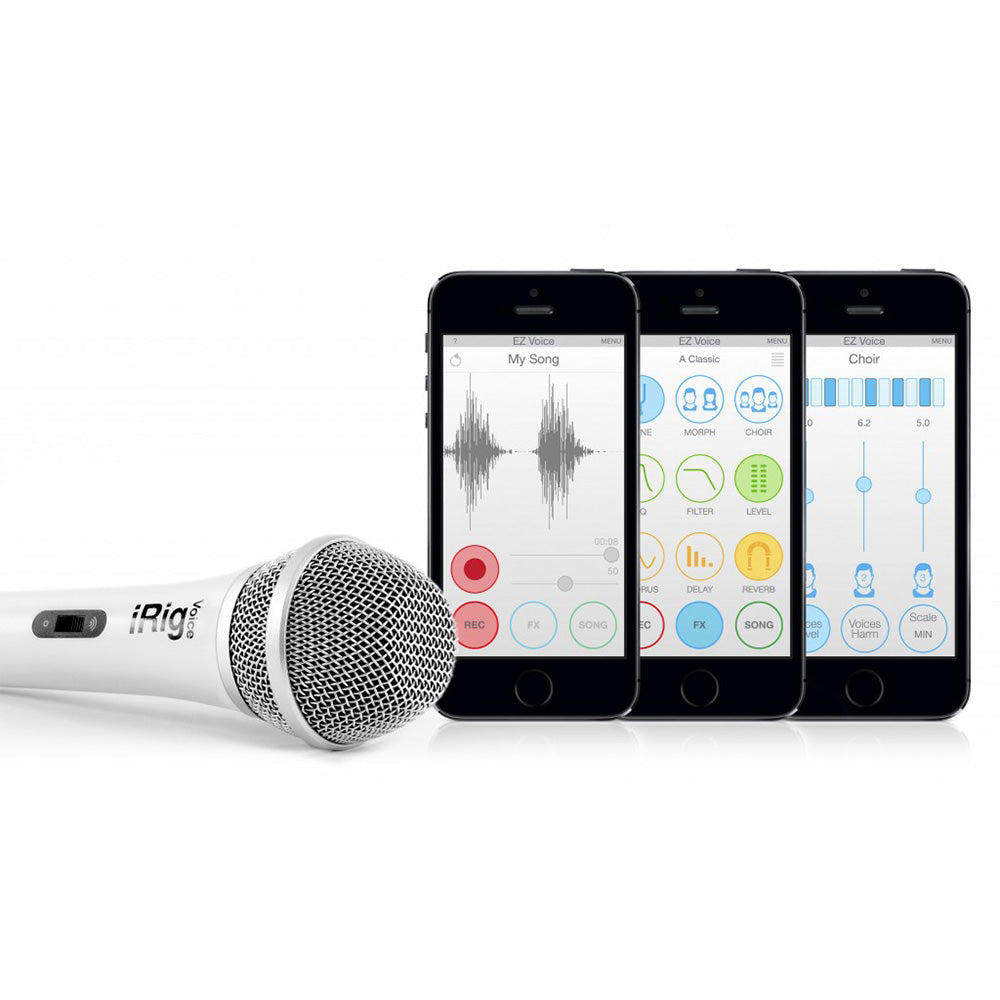 IK Multimedia iRig Voice - Handheld Microphone for Tablets and Smartphones (White)