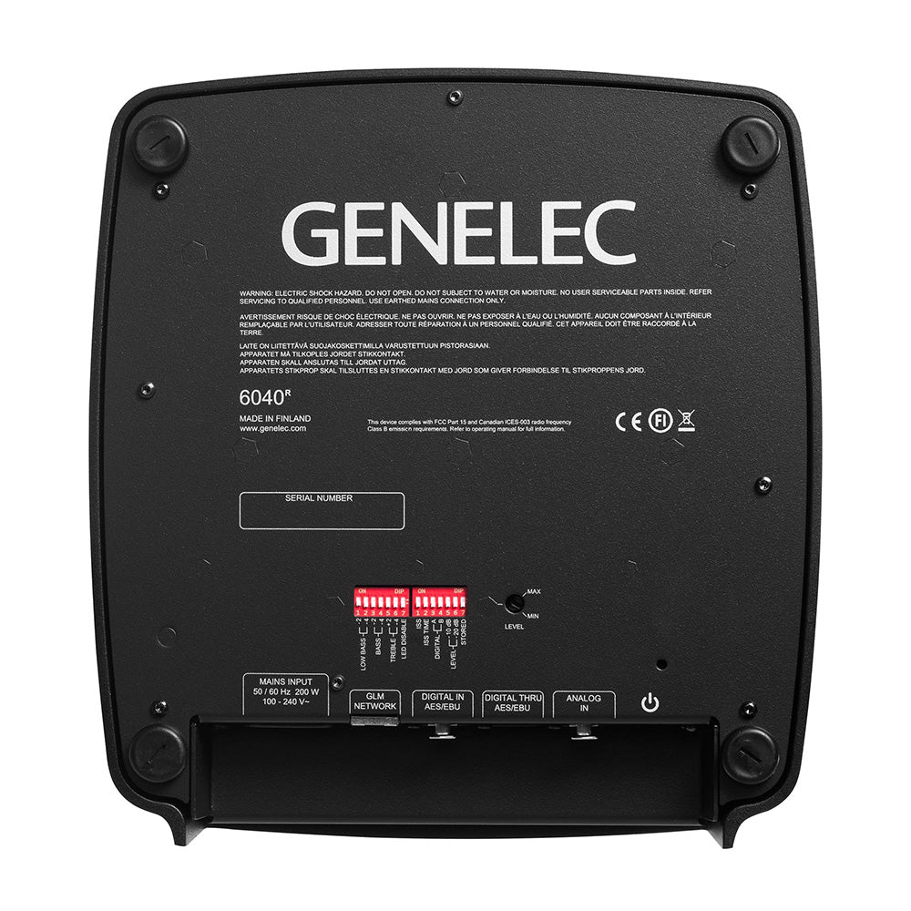 Genelec 6040BRMW - Floor-Standing Smart Active Loudspeaker (Black / White Grille)