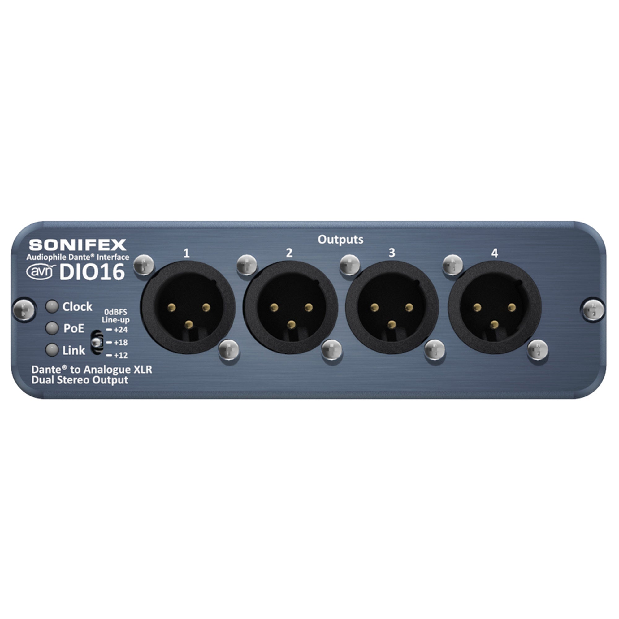 Sonifex AVN-DIO16 - Dante to 4 Analog XLR Output Interface