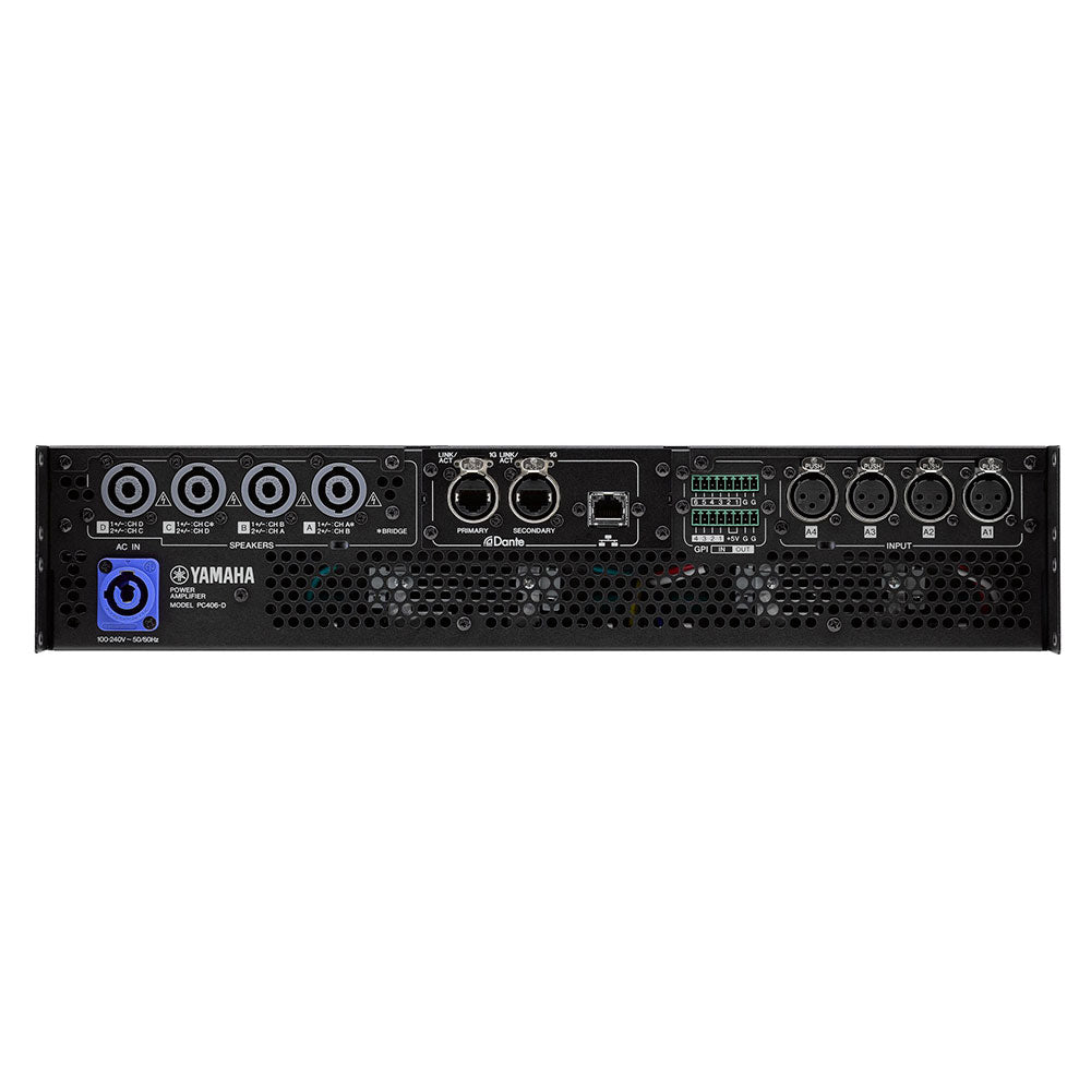 Yamaha PC406-D - Four-Channel Touring Power Amplifier with Dante