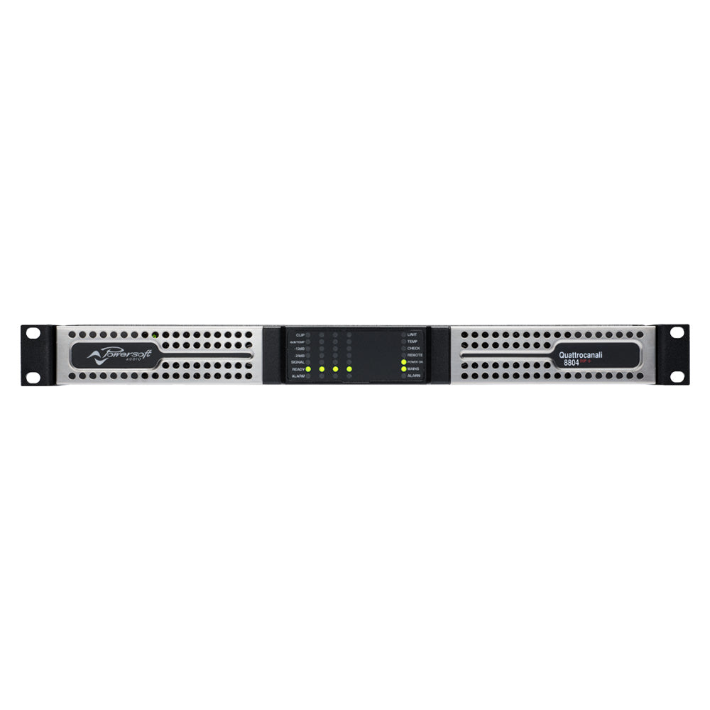 Powersoft Quattrocanali 8804 DSP Plus - 8-Channel Install Power Amplifier with DSP and Dante