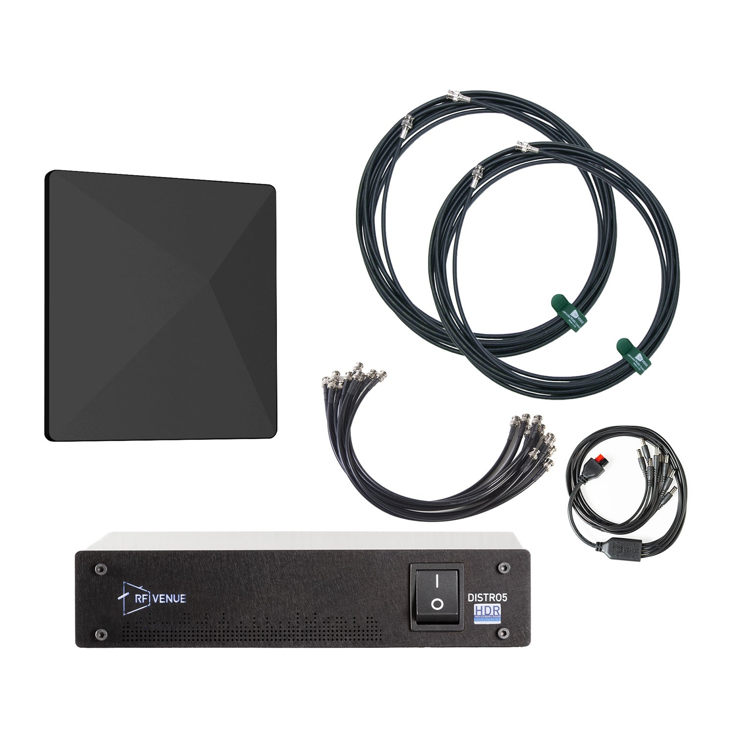 RF Venue D-ARCBD5 - 5-Channel Wireless Mic Upgrade Pack with Black Diversity Architectural Antenna