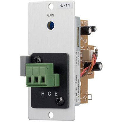 TOA U-11R - Unbalanced Line Input Module with Mute-Receive (Dual RCA Jacks)