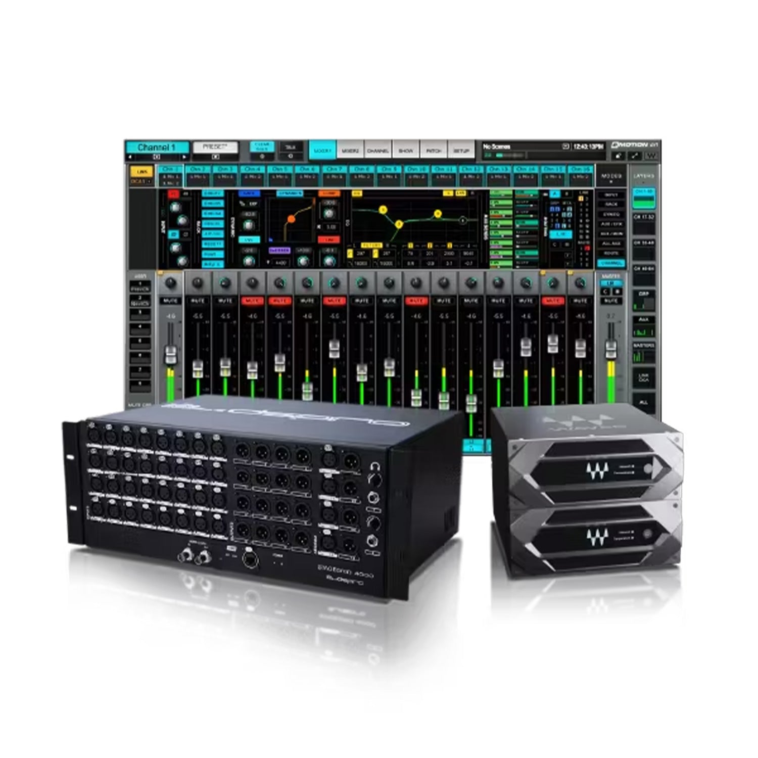 Waves eMotion LV1 / Extreme Server-C / 32-Preamp Stagebox / Axis One Bundle