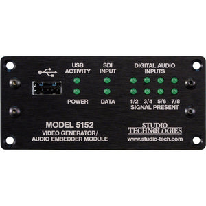 Studio Technologies Model 5152-01 Video Generator/Audio Embedder Module with Optical Output