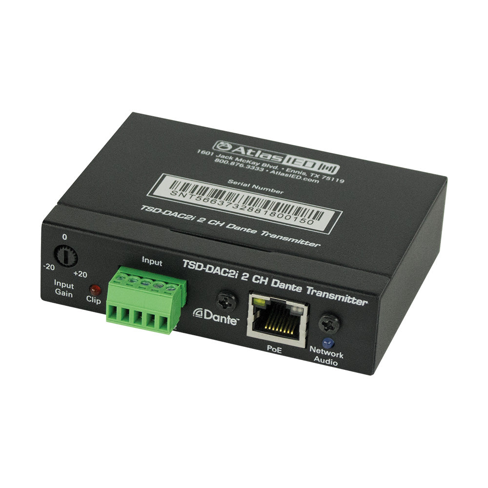 AtlasIED TSD-DAC2I - 2-Channel Balanced Line Input to Dante Interface