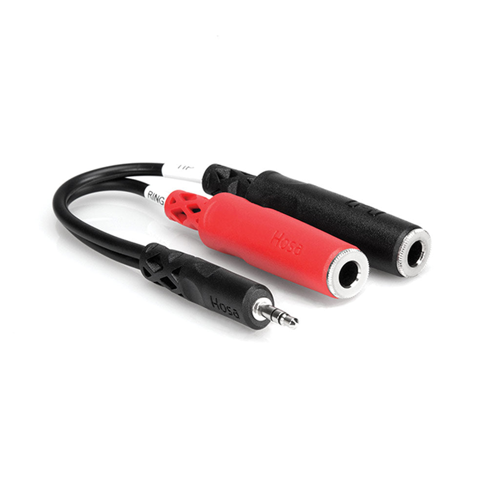 Hosa YMP-137 Stereo Breakout, 3.5 mm TRS to Dual 1/4 inch TSF