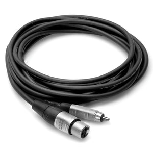 Hosa HXR-003 Pro Unbalanced Interconnect, REAN XLR3F to RCA, 3 feet