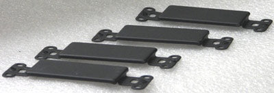 Lowell DBB-4 Blank Black Decora Plates for Lowell Rack Panels (4 Pack)