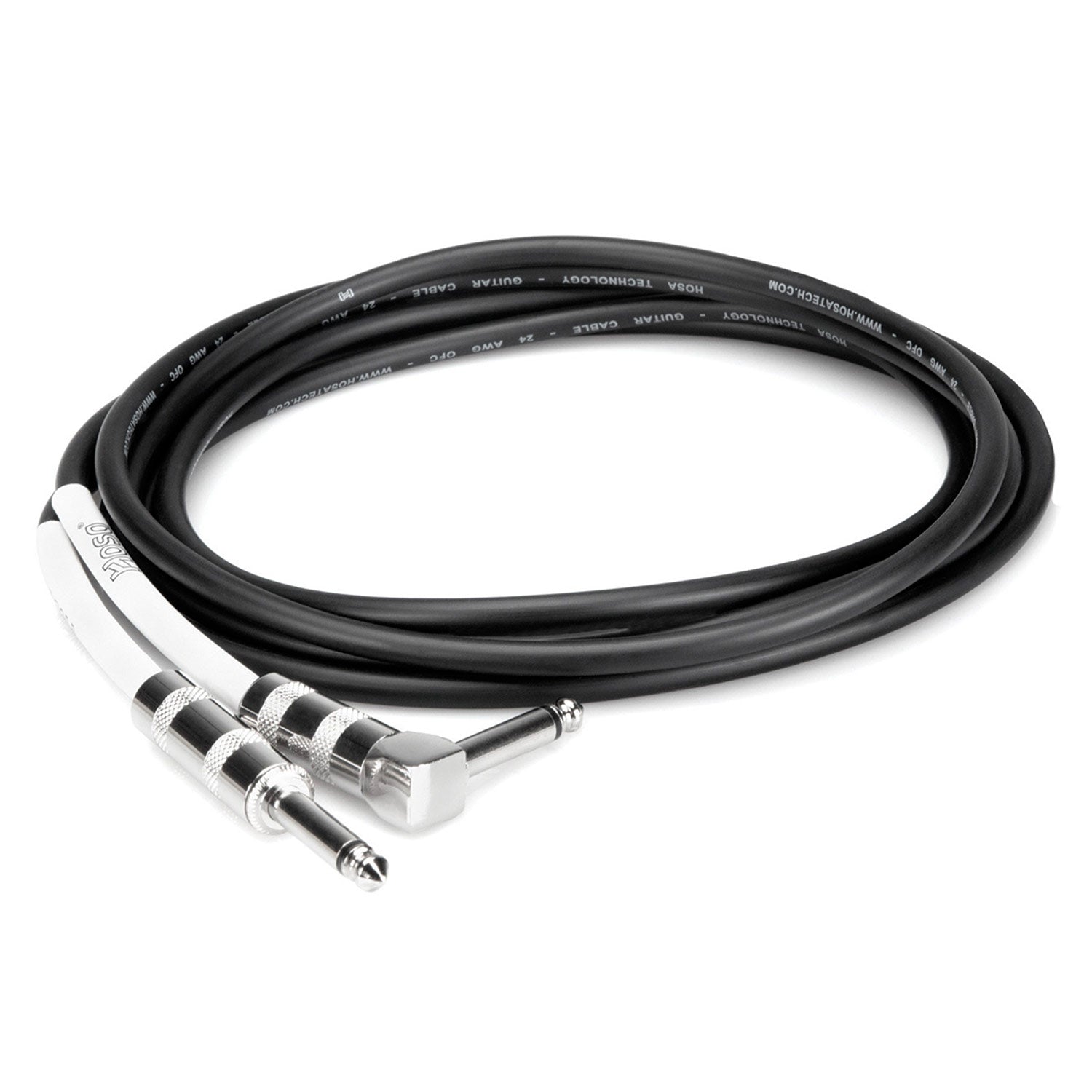 Hosa GTR-210R Guitar Cable, Hosa Straight to Right-angle, 10 feet