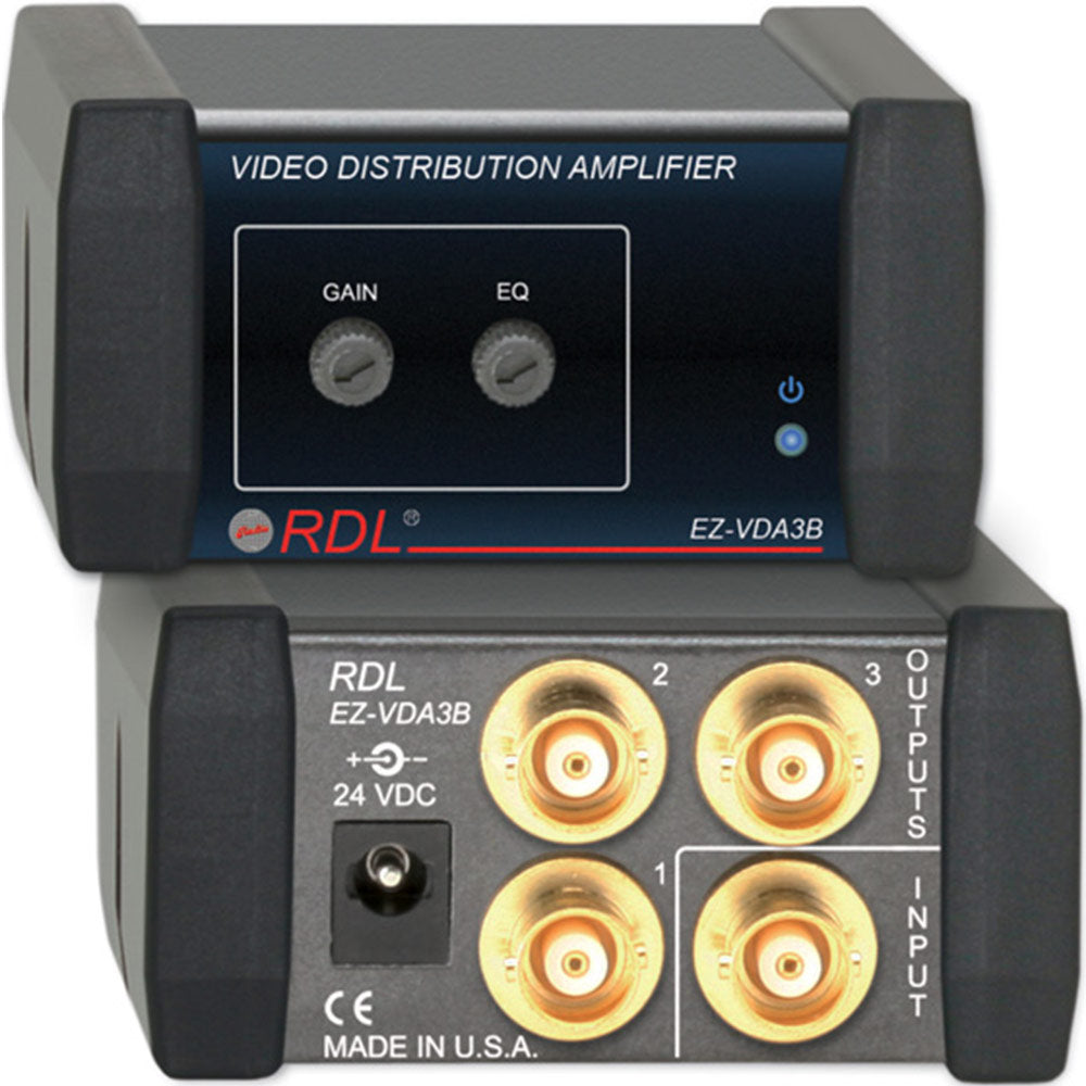RDL EZ-VDA3B Video Distribution Amplifier - 1X3 BNC NTSC/PAL