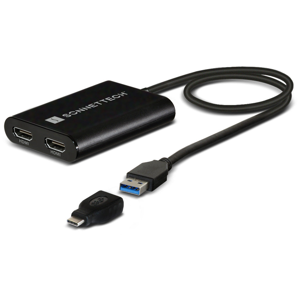 Sonnet USB3-DHDMI - DisplayLink Dual HDMI Adapter for M1 and M2 Macs
