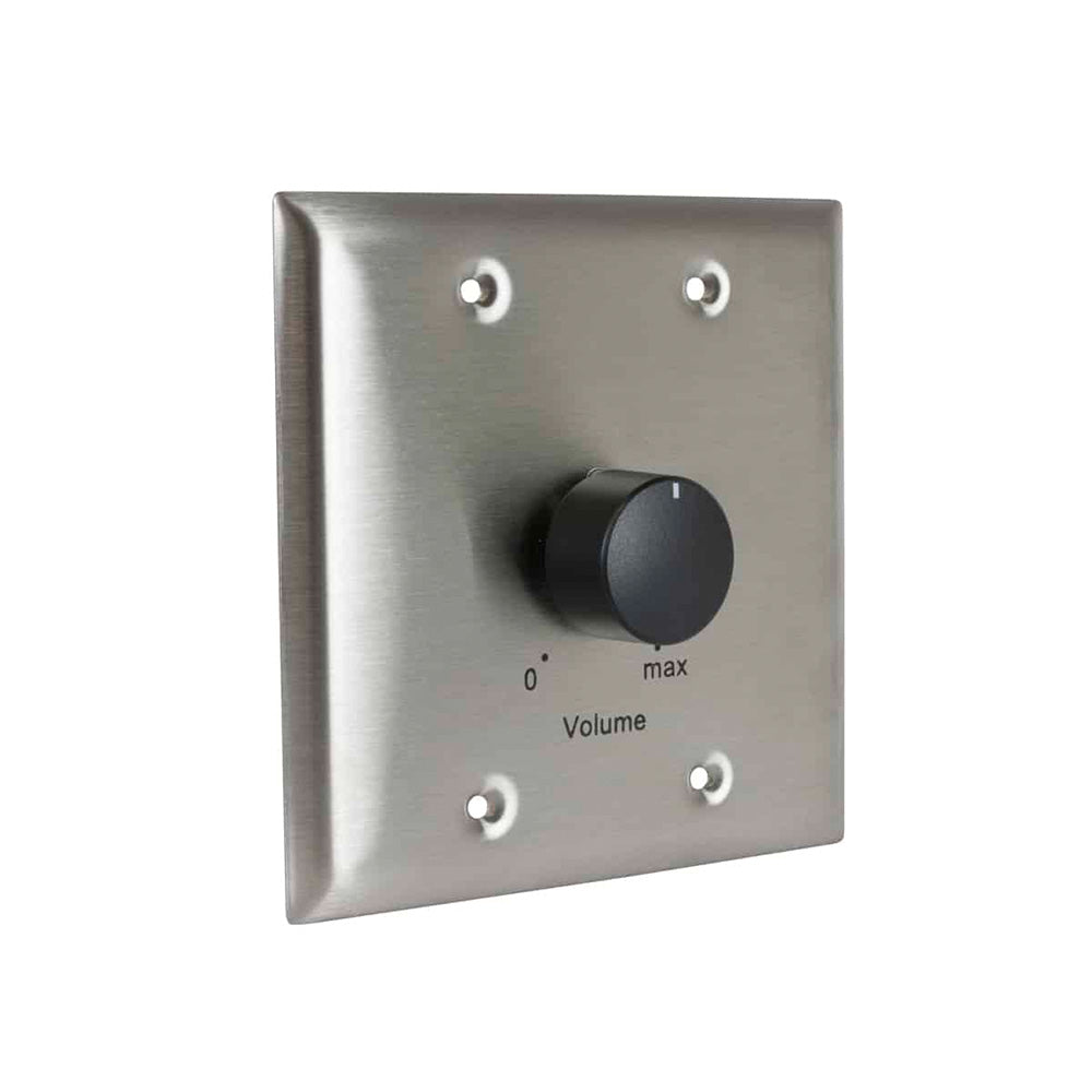 Lowell 200LVC - 200-Watt Attenuator on Two-Gang Wall Plate (Stainless)