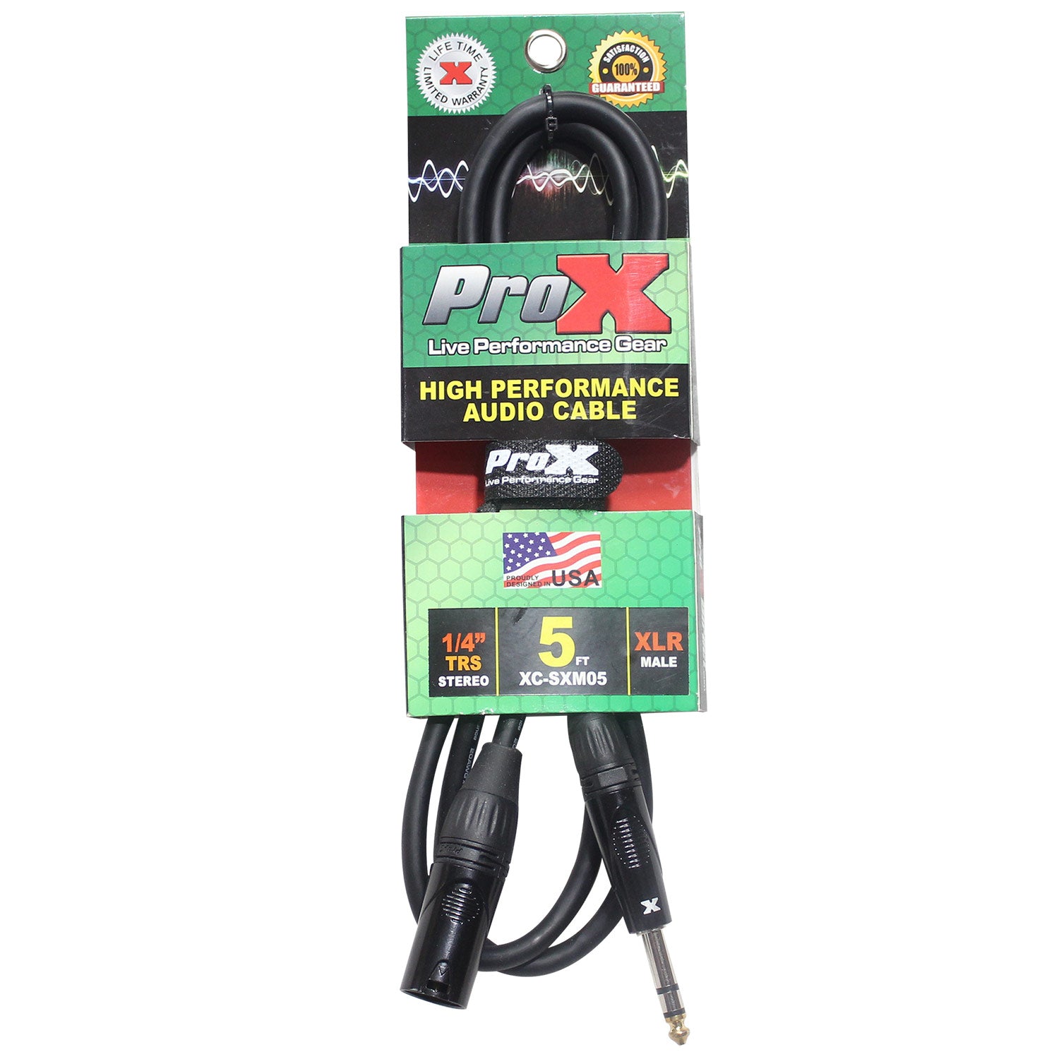 ProX XCSXM05 5FT. 1/4" TRS Balanced To XLR-M Cable