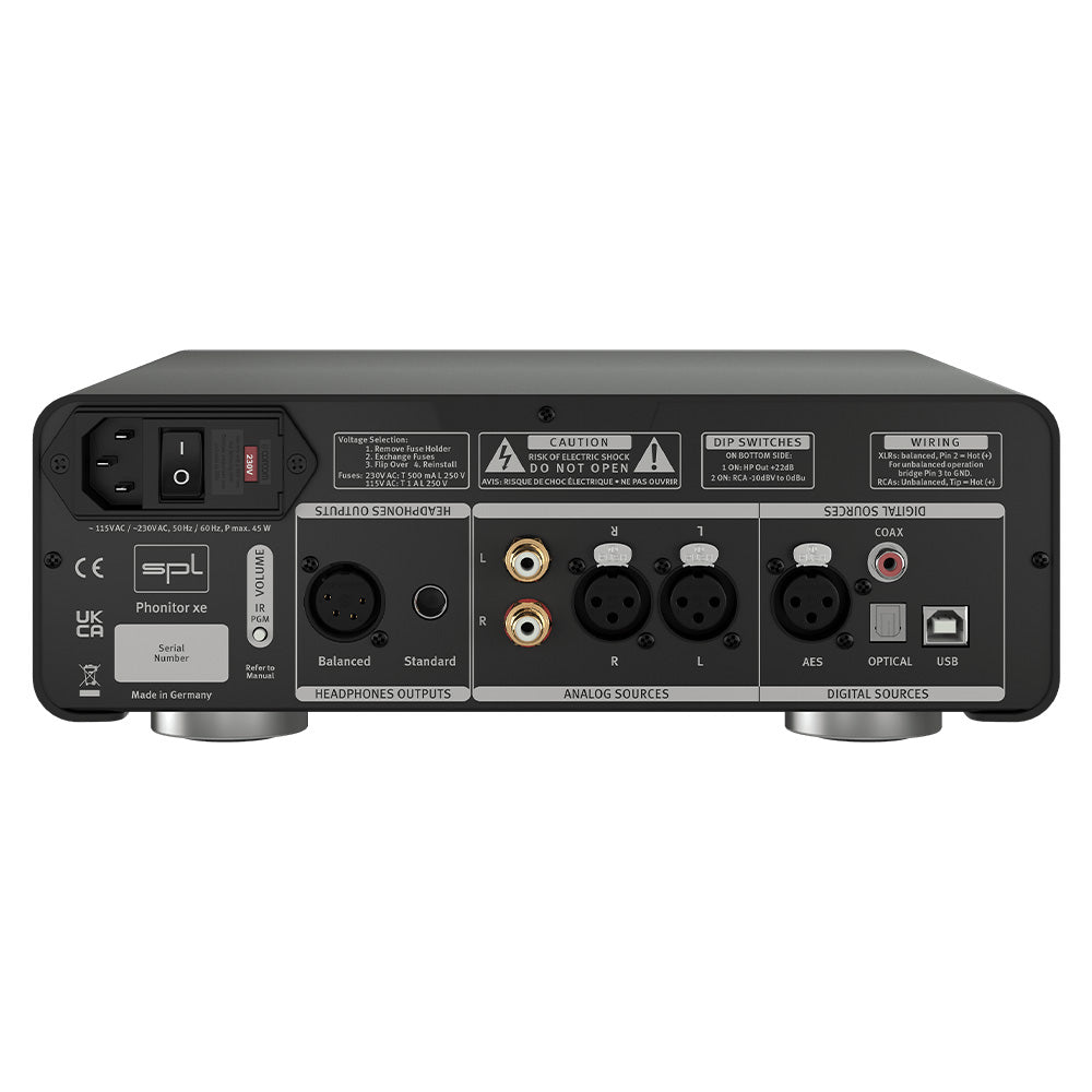 SPL Phonitor XE - High Fidelity Headphone Amplifier (Black with DAC Option)