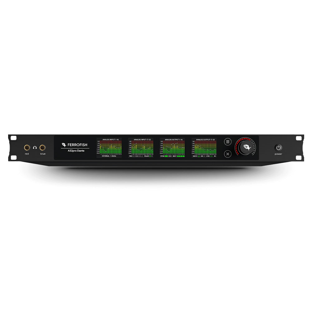 Ferrofish A32Pro Dante - 386-Channel Analog / Multimode MADI / ADAT to Dante Interface