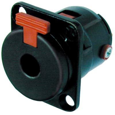 Neutrik NJ3FP6C-B 1/4" Stereo Locking D Style Black/Gold